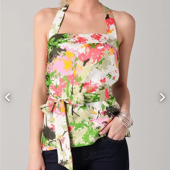 Milly Gorgeous silk Halter Neck Top - Picture 2 of 6
